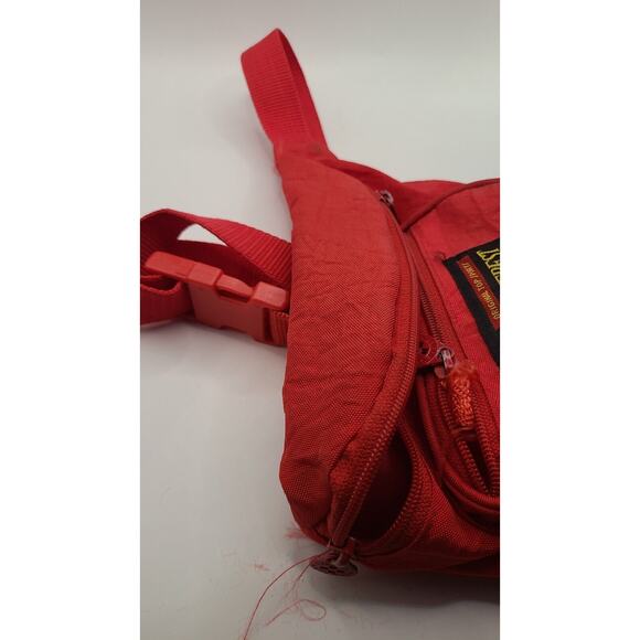 VTG Everest Top Sports Red Nylon Fanny Hip Waist 3 Zip Pockets Adjustable - Picture 8 of 9